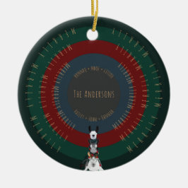 かわいいおもしろいおもしろい冬の動物イラスト セラミックオーナメント