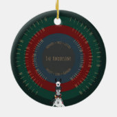 かわいいおもしろいおもしろい冬の動物イラスト セラミックオーナメント (裏面)