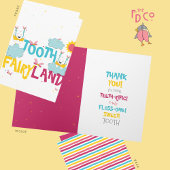 かわいいおもしろいおもしろい歯の妖精ありがとうプリン カード