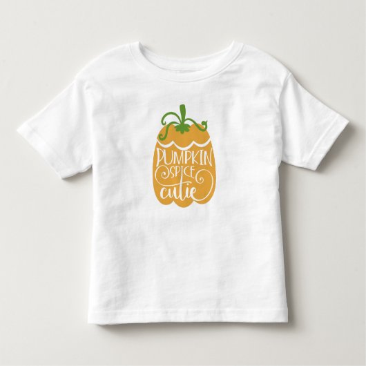 かわいいおもしろいかぼちゃの幼児ハロウィーン感謝祭 トドラーTシャツ (正面)