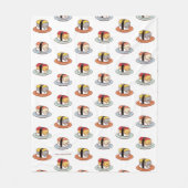 かわいいおもしろいかわいいズシキャッツフリースブランケット フリースブランケット (正面)