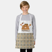 かわいいおもしろいかわいいチョコレートプリン!!!! エプロン (着用した状態)