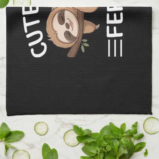 かわいいおもしろいが熱烈な動物愛好家男のための怠け者 キッチンタオル (折り畳み)