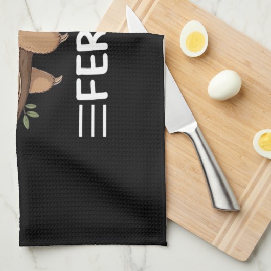 かわいいおもしろいが熱烈な動物愛好家男のための怠け者 キッチンタオル (四つ折り)