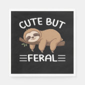 かわいいおもしろいが熱烈な動物愛好家男のための怠け者 スタンダードランチョンナプキン (正面)