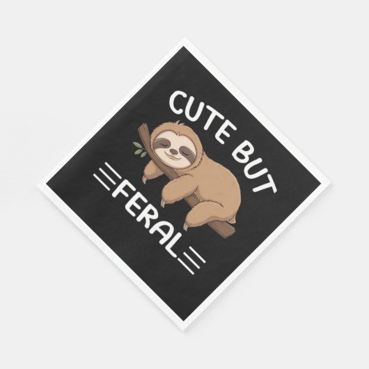 かわいいおもしろいが熱烈な動物愛好家男のための怠け者 スタンダードランチョンナプキン (角)