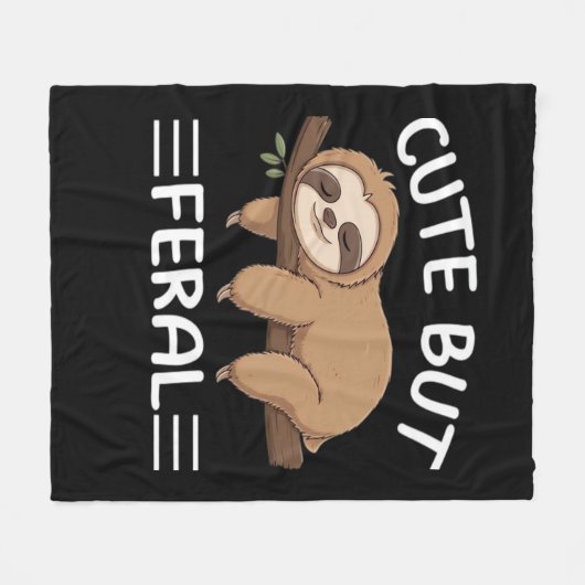 かわいいおもしろいが熱烈な動物愛好家男のための怠け者 フリースブランケット (正面(横))