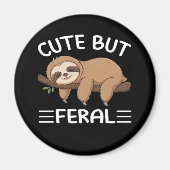 かわいいおもしろいが熱烈な動物愛好家男のための怠け者 マグネット (正面)