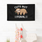 かわいいおもしろいが熱烈な動物愛好家男のための怠け者 横断幕 (インサイチュ)