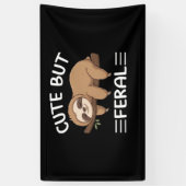 かわいいおもしろいが熱烈な動物愛好家男のための怠け者 横断幕 (縦)