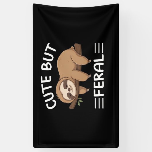 かわいいおもしろいが熱烈な動物愛好家男のための怠け者 横断幕 (縦)