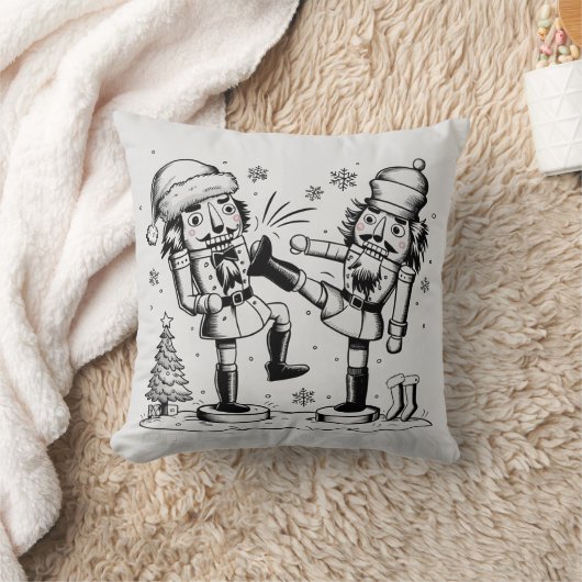 かわいいおもしろいくるみ割りクリスマスデコア クッション (ブランケット)