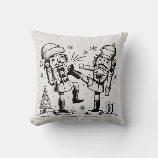 かわいいおもしろいくるみ割りクリスマスデコア クッション (正面)