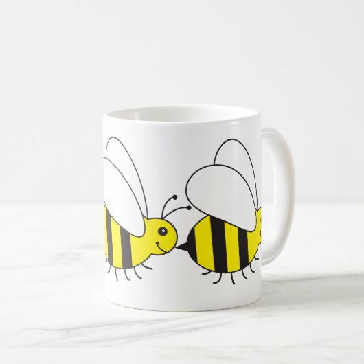 かわいいおもしろいで小さい蜂蜜の蜂 コーヒーマグカップ (正面右)
