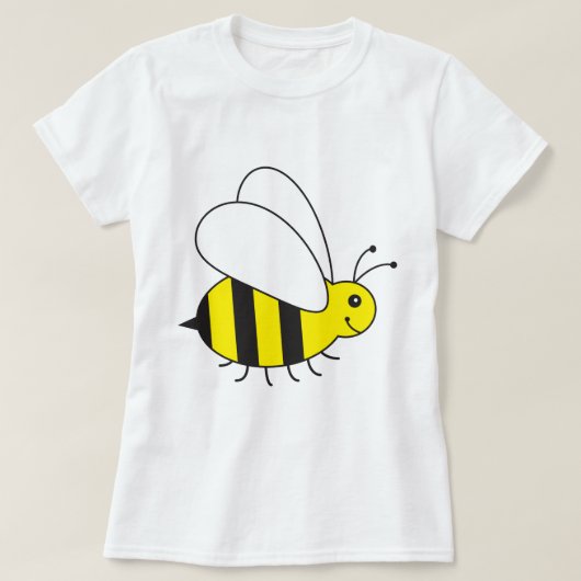 かわいいおもしろいで小さい蜂蜜の蜂 Tシャツ (デザイン正面)