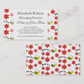 かわいいおもしろいで忙しく小さいのまわりにパターン 名刺 (正面/裏面)