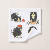 かわいいおもしろいとクリスマス バスタオルセット (ウォッシュタオル)