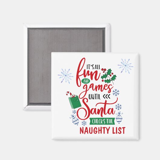 かわいいおもしろいとゲームいけなのクリスマス マグネット (正面/裏面)