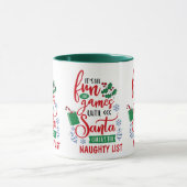 かわいいおもしろいとゲームがいけなクリスマスをリスト マグカップ (中央)