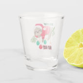 かわいいおもしろいとサンタのスロススローホーホー ショットグラス (裏面)