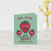 かわいいおもしろいとベリーの特別のお父さんの日 カード (黄色い花)