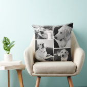 かわいいおもしろいと白黒の犬の写真 クッション (椅子)