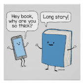 かわいいおもしろいと電話と分厚い本|過去記事 ポスター (正面)