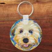 かわいいおもしろいのカラフルドッグアートを超えてホエテンス キーホルダー (正面)
