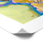 かわいいおもしろいのカラフルドッグアートを超えてホエテンス ポスター (角)