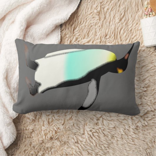 かわいいおもしろいのコウテイペンギンの男の子の部屋 ランバークッション (ブランケット)