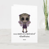 かわいいおもしろいのゴシック様式妖精のハッピーバースデー1 カード (裏面)