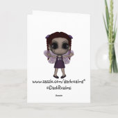 かわいいおもしろいのゴシック様式妖精のハッピーバースデー2 カード (裏面)