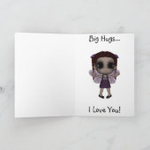 かわいいおもしろいのゴシック様式妖精のハッピーバースデー2 カード (内部)