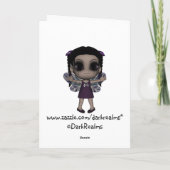 かわいいおもしろいのゴシック様式妖精のハッピーバースデー3 カード (裏面)