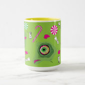 かわいいおもしろいのトリックまたはトリート！甘い死とキャンディ！ マグカップ (中央)