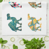 かわいいおもしろいのラクダ キッチンタオル (折り畳み)