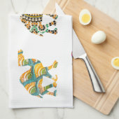 かわいいおもしろいのラクダ キッチンタオル (四つ折り)