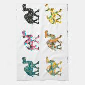 かわいいおもしろいのラクダ キッチンタオル (縦)