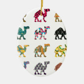 かわいいおもしろいのラクダ セラミックオーナメント (正面)