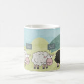 かわいいおもしろいの反逆者のヒツジ コーヒーマグカップ (中央)