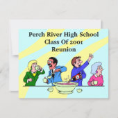 かわいいおもしろいの同窓会の招待状のカジュアルなパーティー 招待状 (正面)