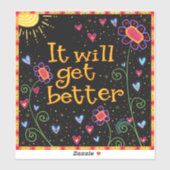 かわいいおもしろいの花をインスピレーション シール (シート)