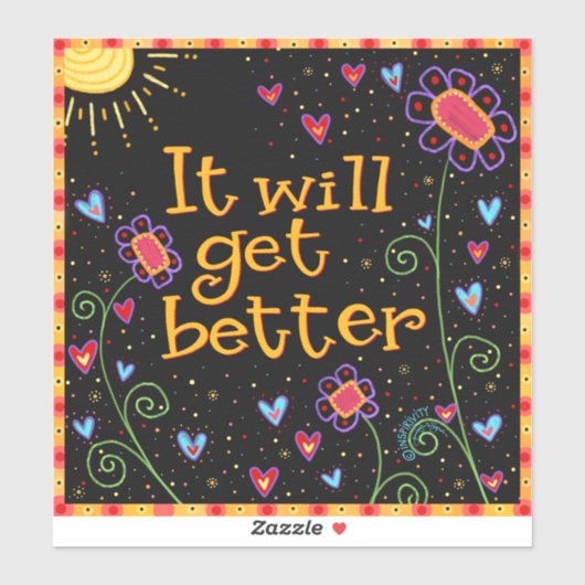 かわいいおもしろいの花をインスピレーション シール (シート)