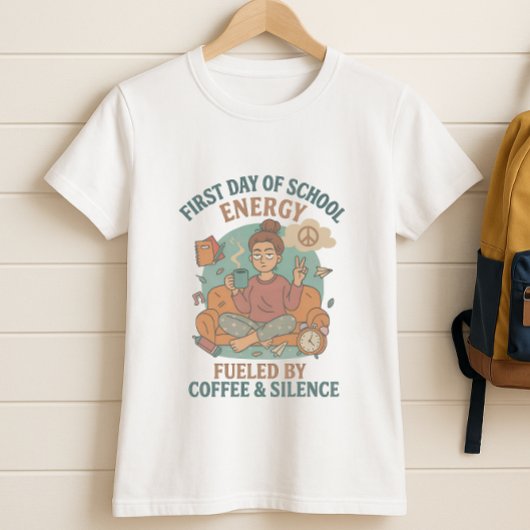 かわいいおもしろいの親;学校のエネルギーの初日 Tシャツ