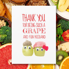 かわいいおもしろいぶどう夫バレンタインデーはがき ポストカード