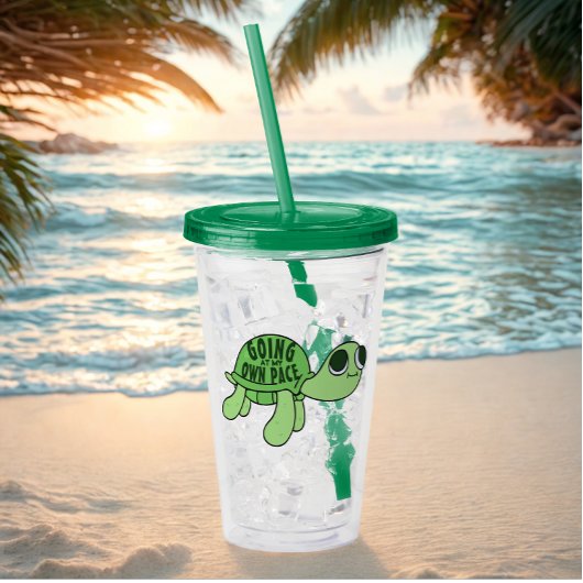 かわいいおもしろいべっ子の恋人引用文グリーン文字 アクリルタンブラー