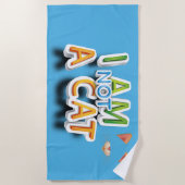 かわいいおもしろいもの私は猫引用文ビーチタオルではない ビーチタオル (正面)