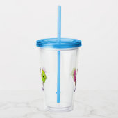 かわいいおもしろいアイスクリームポップシクル漫画トリオ アクリルタンブラー (右)