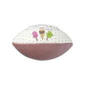 かわいいおもしろいアイスクリームポップシクル漫画トリオ アメリカンフットボール (回転90)