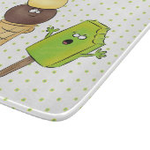 かわいいおもしろいアイスクリームポップシクル漫画トリオ カッティングボード (角)